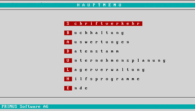 Hilfe zu PRIMUS Handwerker Software DOS